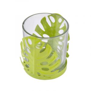 Photophore en Verre "Jardin d'Hiver" 8cm Vert Clair Prix