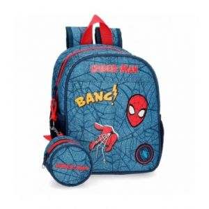 Spiderman Denim Sac à dos Petit Bleu 21 x 25 x 10 cm Polyester 5,25 L