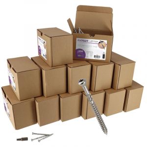 Fixtout NM - Lot de 2600 vis terrasse en Inox A2 - Tête fraisée réduite empreinte tx 25 - 13 Embouts offerts - Diamètre 5mm - Longueur 50 mm