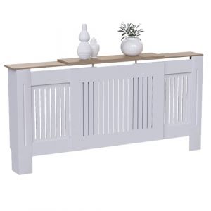Vida Designs Arlington Cache-radiateur (Blanc, r&eacute;glable) pour entr&eacute;e, Salon, Maison