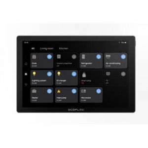 Ecoflow PowerInsight panneau de contr&ocirc;le noir maison connect&eacute;e