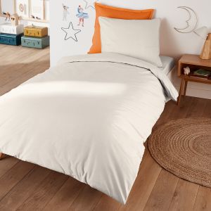 Housse de couette enfant percale Qualité Best Ecru Taille 140x200 cm;200x200 cm