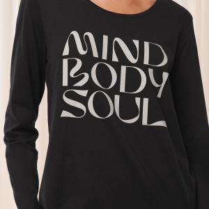 Triumph Pyjama en coton noir