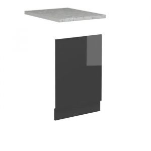 Façade de lave-vaisselle R-Line, 45cm, PT Marbre, Anthracite Haute brillance, Anthracite, Vicco