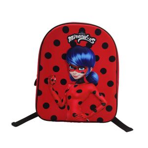 Sac à dos 32 cm Ladybug Miraculous rouge à pois - Rouge
