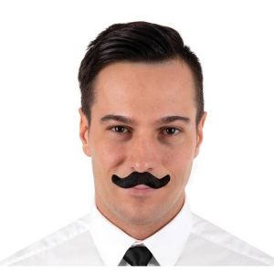 Ruedelafete Moustache stylisée, noire