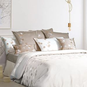 Garnier Thiebaut Housse de couette satin de coton 120 fils/cm² Hexagones Beige Garnier-thiebaut