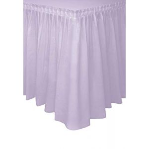 Unique Industries Inc Jupe de table lavande en plastique - Couleur Violet / parme - Taille Taille