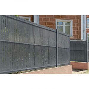 Casanoov - Kit lamelles occultantes pvc 8m cinto H.150cm Gris