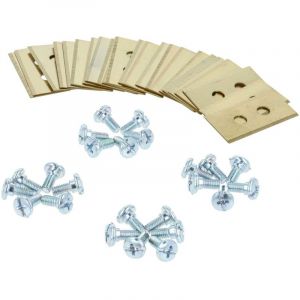 Vhbw 24x Lames compatible avec Mammotion Yuka Mini tondeuse - Lames de rechange, or / argent&eacute;, acier (rev&ecirc;tement en titane)