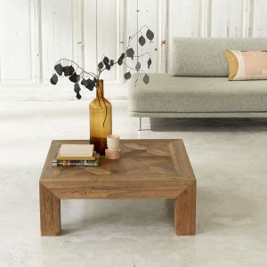 Bois Dessus Bois Dessous Table basse carrée en bois de teck recyclé 80