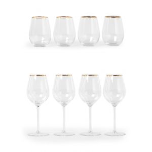 Royal Leerdam Pack de 8 verres eau/vin CHALET
