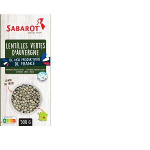 Sabarot Lentilles vertes d'Auvergne étui 500g