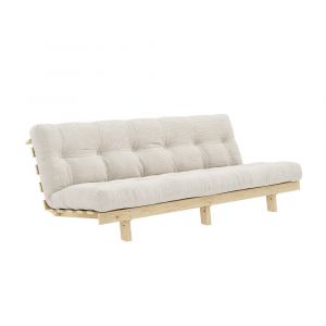 Inside75 Inside 75 Banquette convertible futon LEAN pin coloris ivoire couchage 130*190 cm.