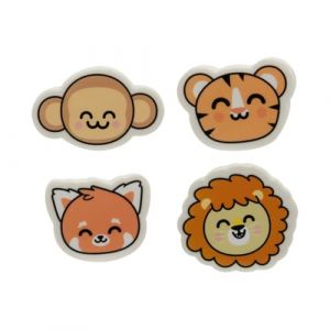 Mr. Wonderful Gommes parfum&eacute;es pour dessiner des projets sans s'arr&ecirc;ter - Set de 4 gommes parfum&eacute;es &agrave; la fraise