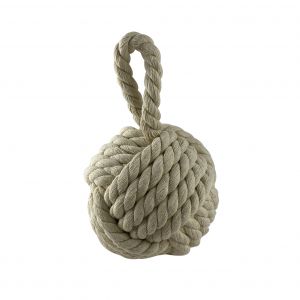 Cale-porte en jute blanc
