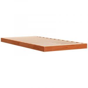VidaXL Cadre De Lit Cire Marron 75x190 Cm Bois De Pin Massif