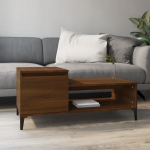 VidaXL Table basse Chêne marron 100x50x45 cm Bois d'ingénierie