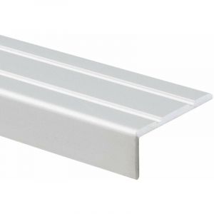 Seuil de nez de marche Aluminium Argent 24,5 x 10 mm Montage avec ou sans perçage