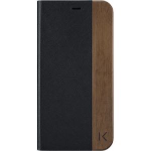 The kase Etui iPhone Xs Max FlipCase Bois naturel Noir
