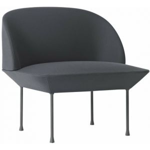 Muuto Fauteuil rembourré Oslo gris en tissu