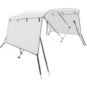 VidaXL Toit bimini à 3 arceaux parois latérales 183x(154-167)x137 cm