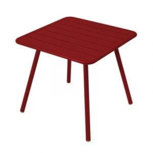 Image de Fermob Table carrée Luxembourg / 80 x 80 cm - 4 pieds piment en métal