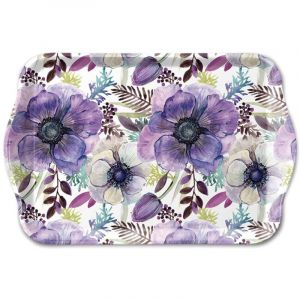 Ambiente Mini plateau rectangulaire motif floral rêve pourpre – 20,5 x 13
