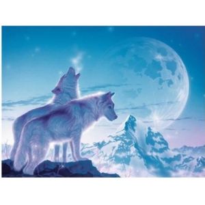 Image de Ravensburger Puzzle Adulte Hurlements De Loups Arctiques Dans La Montagne Au Clair De Lune - 1500 Pieces - Collection Animaux