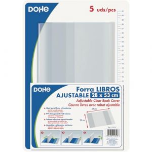 DOHE 91430 Pack de 5 couvertures de protection de livres et cahiers