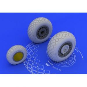 Eduard Roue North-American B-25H/B-25J Mitchell wheels (designed to be used with Hong Kong Models kits) 1/32ED632014 - Roues d'avions