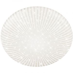 BRILONER - Plafonnier LED avec ciel étoilé, lumière blanche neutre, décor, lustre salon, lustre chambre, luminaire plafonnier, lustre cuisine, plafonnier salon, 38x7 cm, blanc