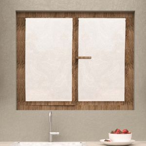 Soleil d'Ocre Paire de Brise bise 60x90 cm Celia Blanc