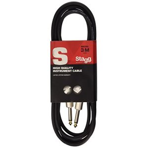 Stagg SGC3DL Câble de guitare Deluxe Standard 3 m Noir