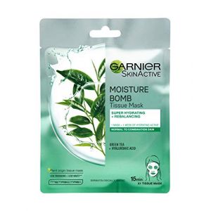 Image de Garnier Moisture Bomb Green Tea Hydrating Face Sheet Mask