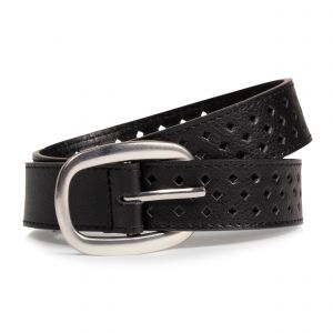 Isotoner Ceinture femme ajour&eacute;e Noir - Couleur Noir - Taille M