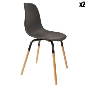 Lot de 4 Chaises Scandinaves "P nix" 81cm Noir Prix