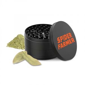 Spider Farmer 3 Couches Herbe Grinder Moulin à Epices,Grinder Moulin,Pour herbes, Tabac à épices, Céréales, Café,Noir