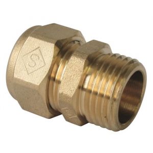 BT SELECTION Raccord Droit Mâle PER à compression/Diam 16-15X21(1/2"")/Mâle