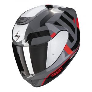 Image de Scorpion Casque Exo-391 Arok Gris Rouge Noir - Taille 2XL