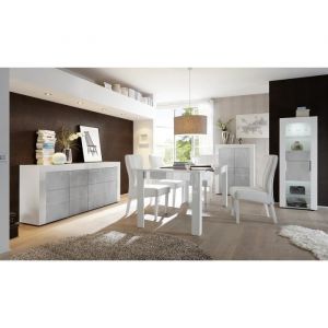 Price Factory - Table 180x90, Collection sea, blanc laqué mat - Blanc