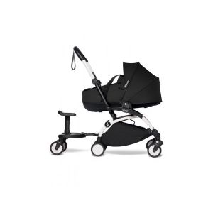 Image de Babyzen Poussette YOYO2 nacelle et planche à roulettes cadre blanc Noir