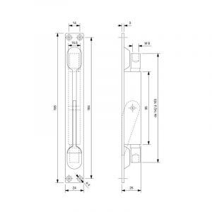 Verrou à levier à encastrer double action SEVAX - 860422