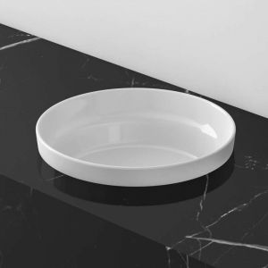 Lavabo semi-encastré CILIN SE céramique 36x12x36 cm blanc