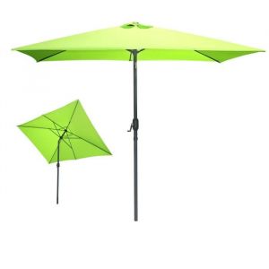 Meublorama - Parasol inclinable rectangulaire vert pomme 200x300 cm