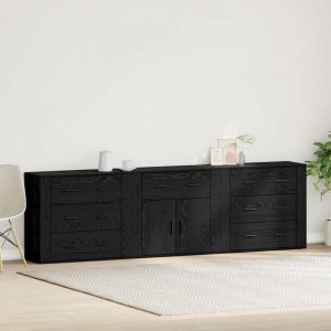 VidaXL Meuble de rangement avec tiroir Ch&ecirc;ne noir 240 x 33 x 70 cm