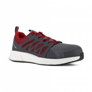 Reebok Chaussures de sécurité Basses Grise et Rouge en Maille Nylon Embout Composite S1P SRC ESD 37 Gris/Rouge
