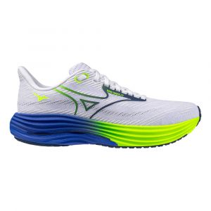 Mizuno Wave Rider 29 Chaussure de running sans stabilisateurs Hommes-blanc, bleu, Pointure 42.5