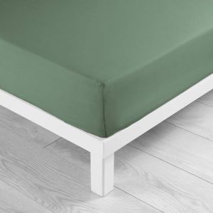 Douceur d'int&eacute;rieur, Drap Housse (140 x 190 cm) Lina Cedre, 100% Coton