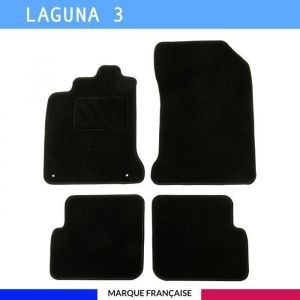 Autosweet - Tapis de voiture - Sur Mesure pour laguna 3 (2007 - 2015) - 4 pi&egrave;ces - Tapis de sol antid&eacute;rapant pour automobile